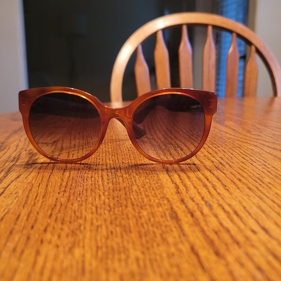 Gucci Accessories - NWOT Gucci Brown Green Red Web Gold Medium Large Frame Sunglasses Glasses